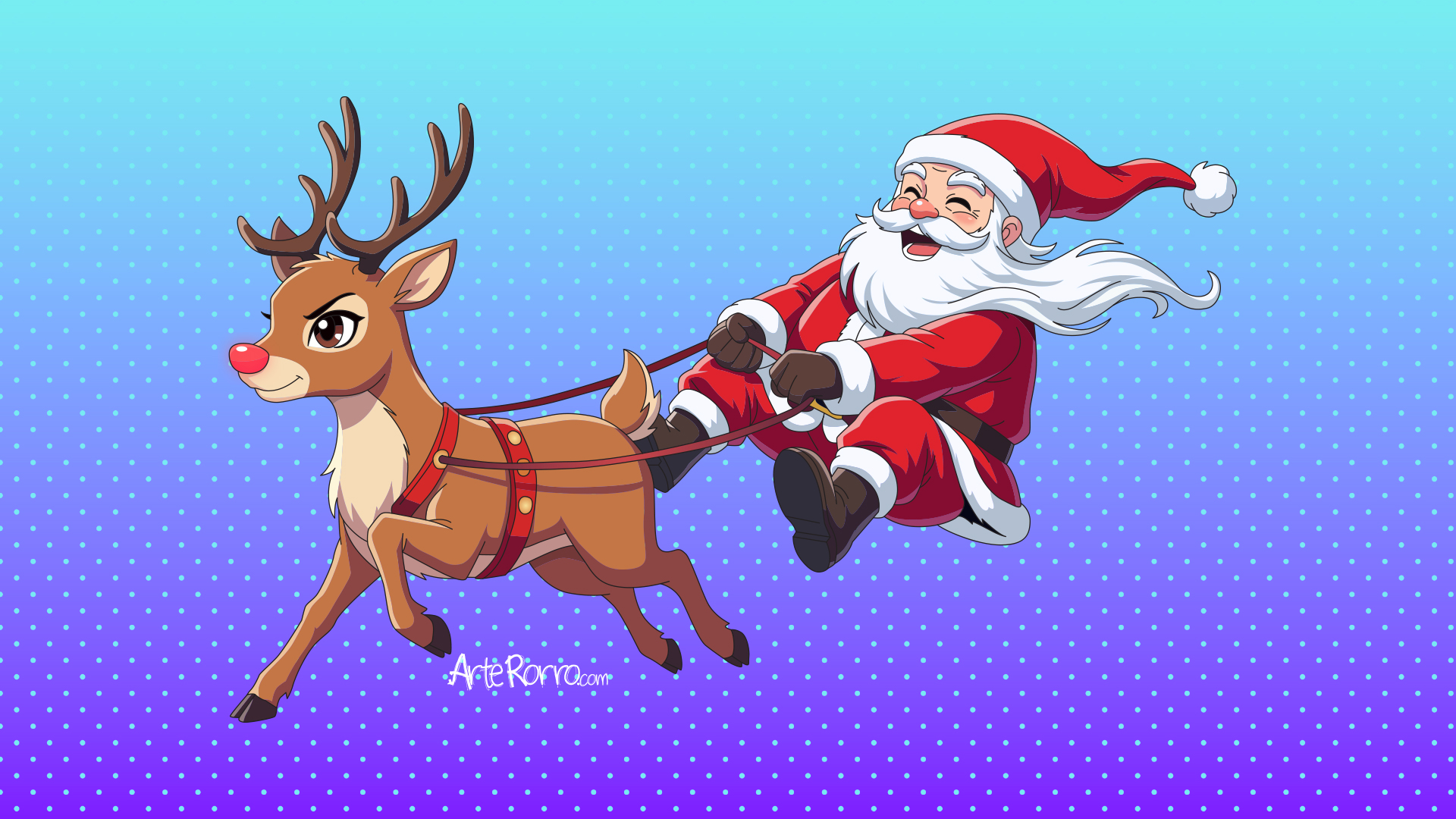 Rudolph the Reindeer and Santa Claus