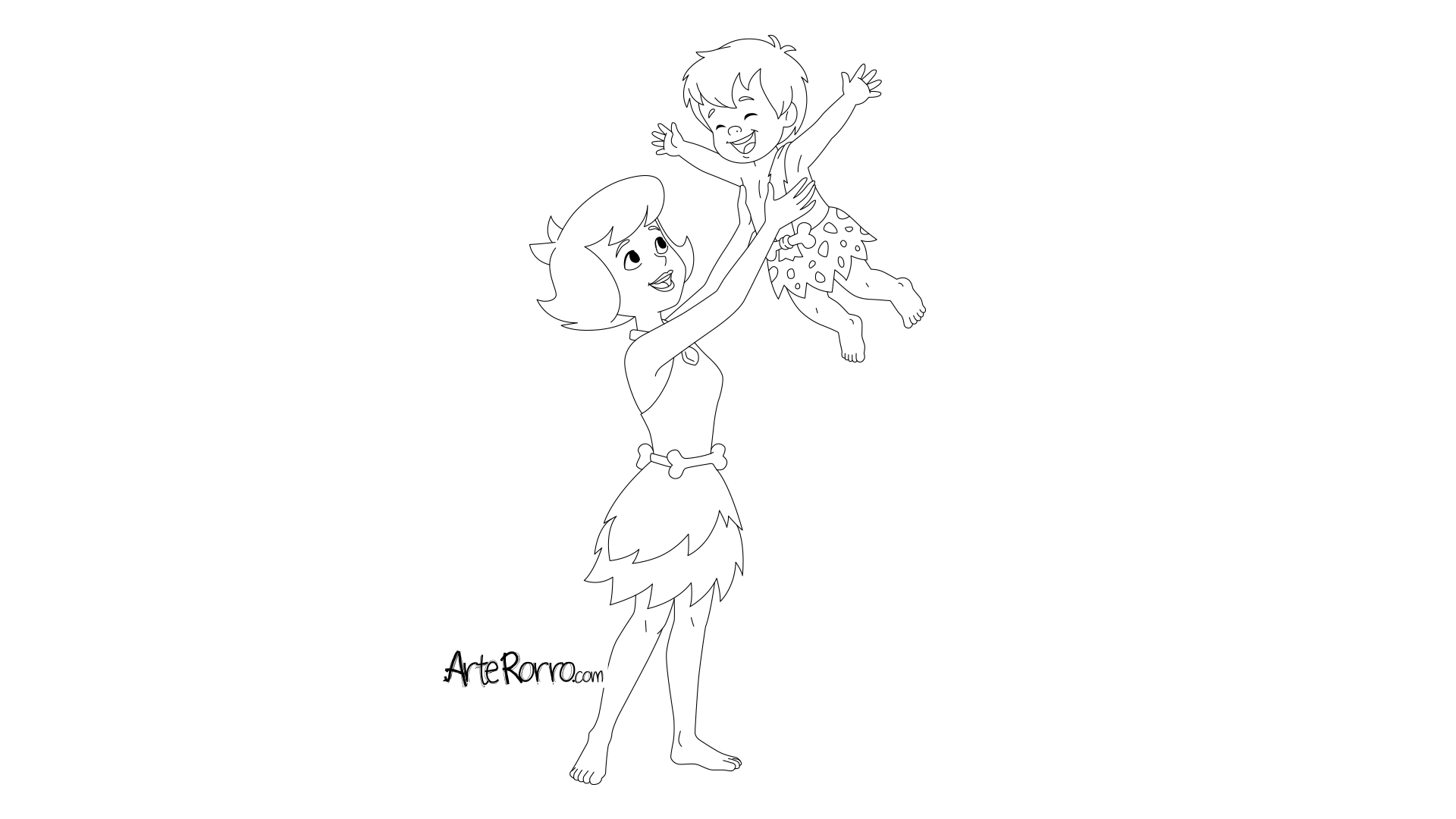  Betty Rubble and Bamm-Bamm