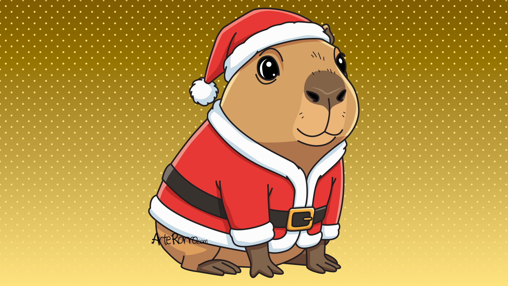 Capibara navideño