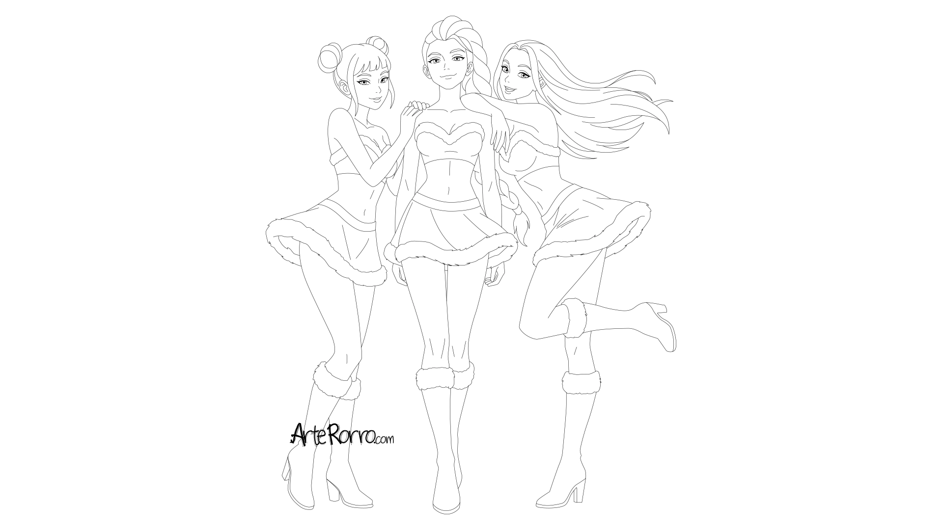 Dibujo de  Zoey, Rumi y Mira