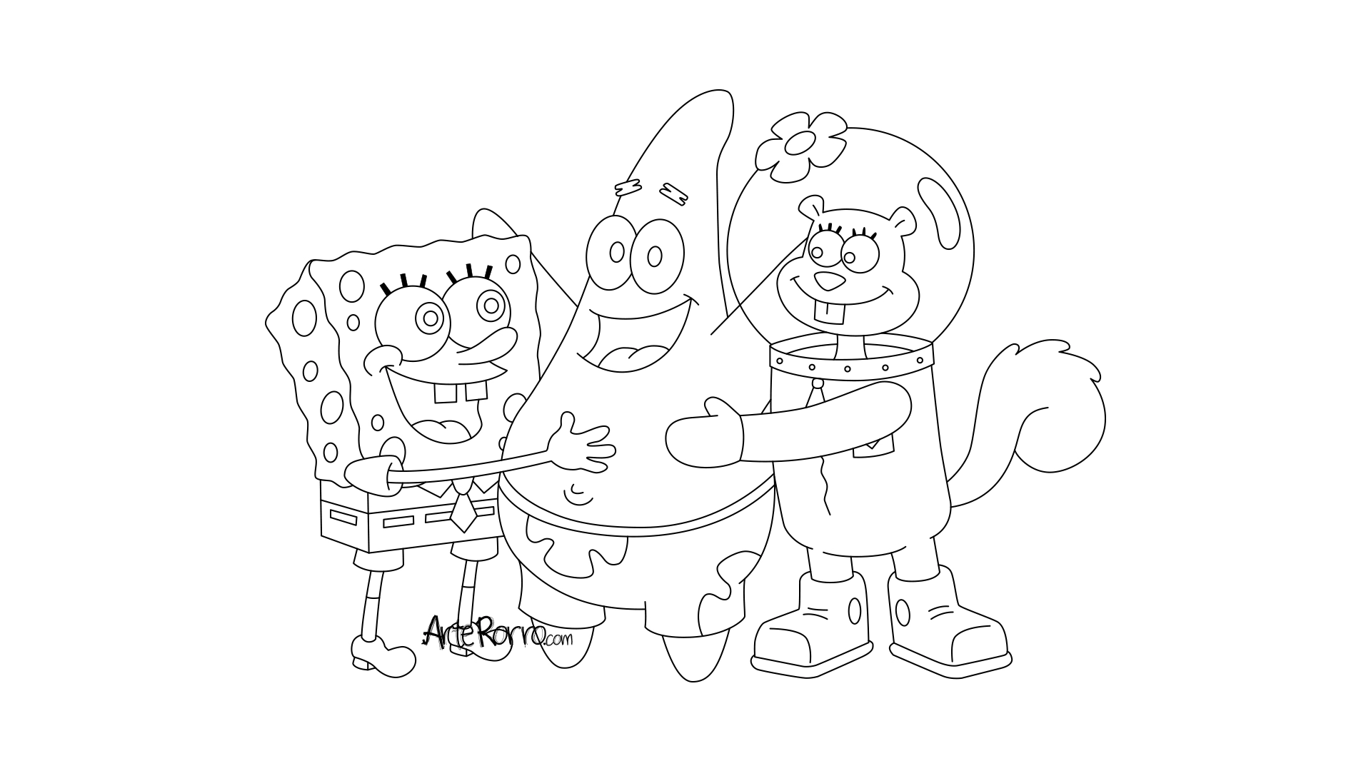  SpongeBob, Patrick, and Sandy