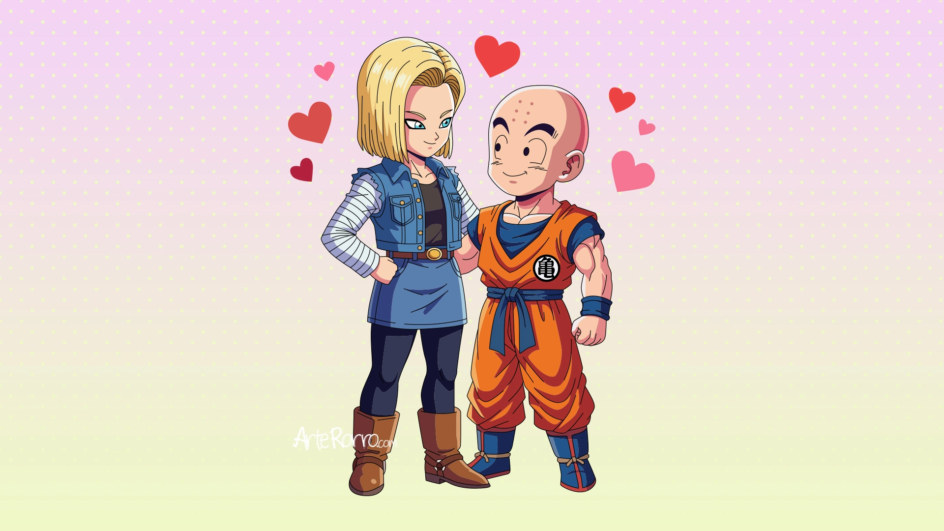 Androide 18 y Krillin