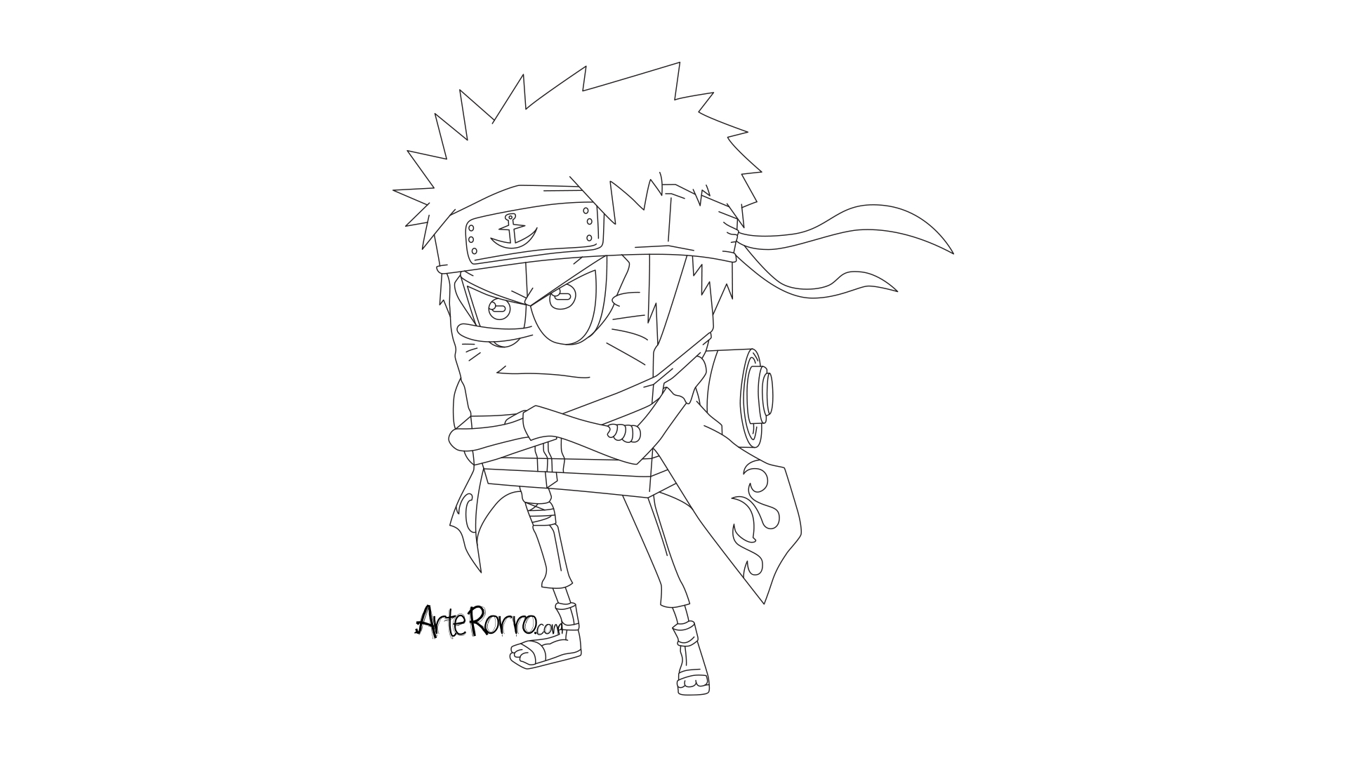 SpongeBob x Naruto: Sage Mode in Naruto Style