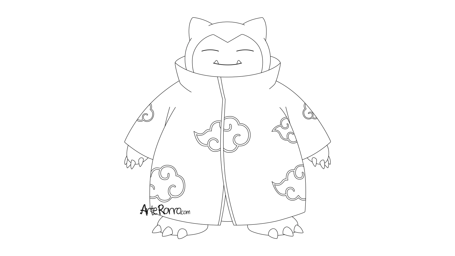 Dibujo de  Snorlax Akatsuki