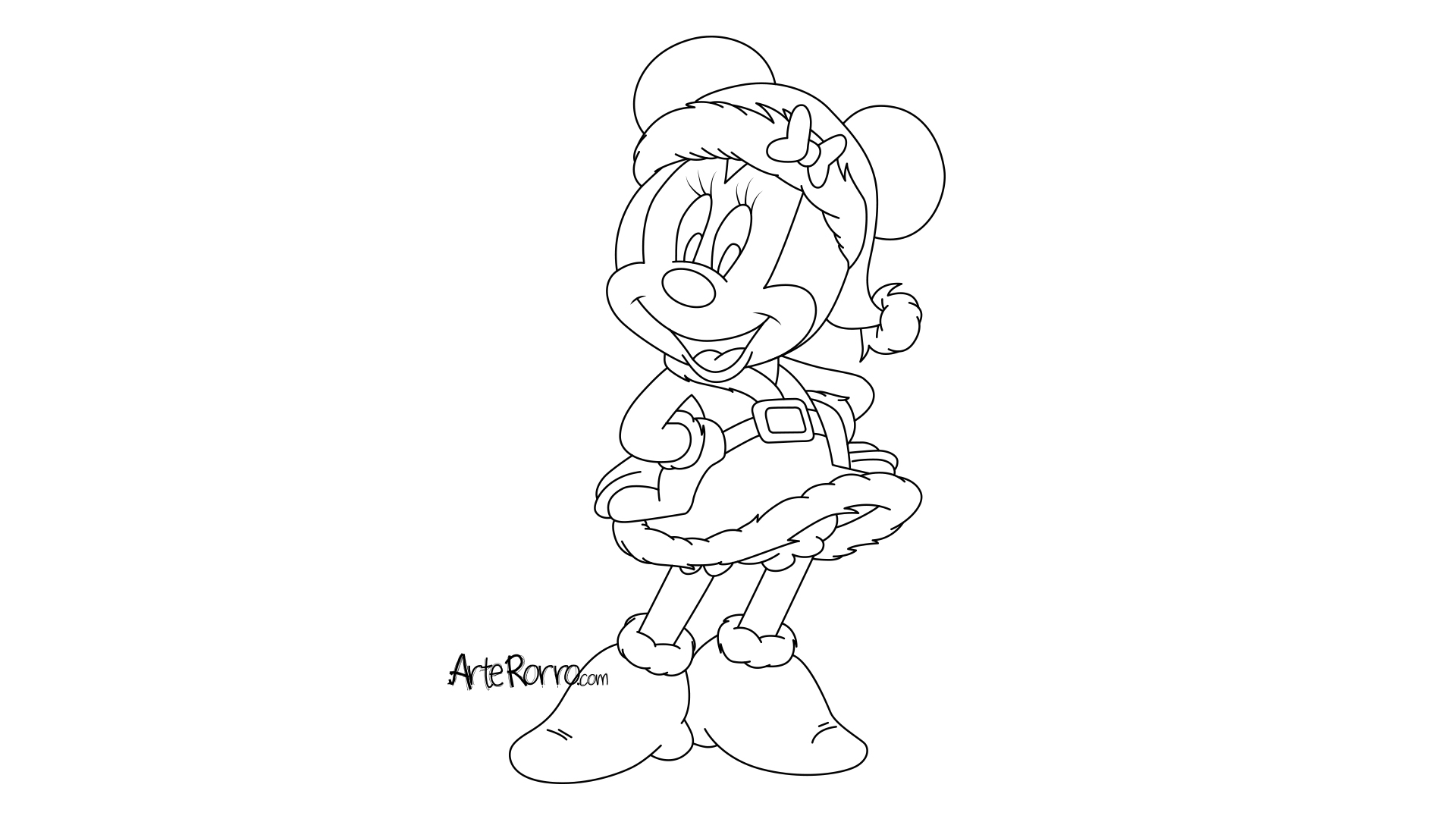 Dibujo de  Minnie Mouse Navideña