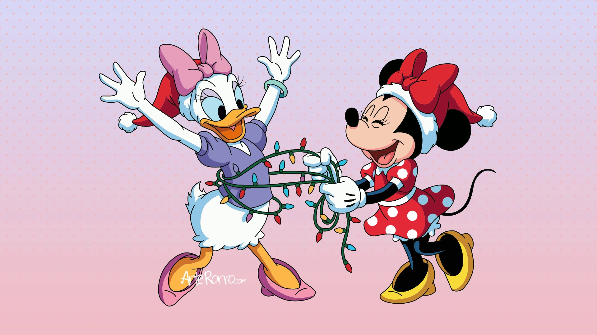 Daisy y Minnie Mouse Navideñas