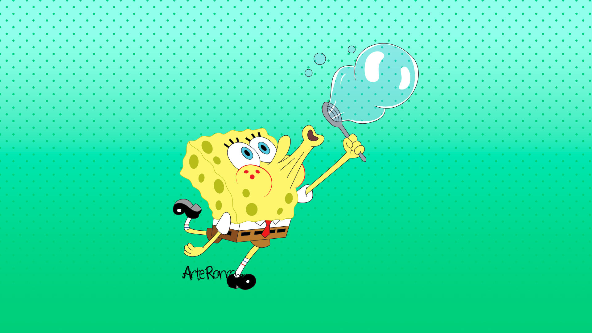 Bob Esponja haciendo burbujas
