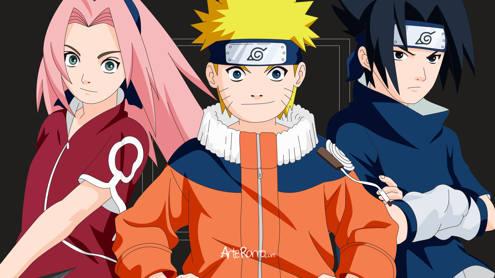 Sakura, Naruto y Sasuke