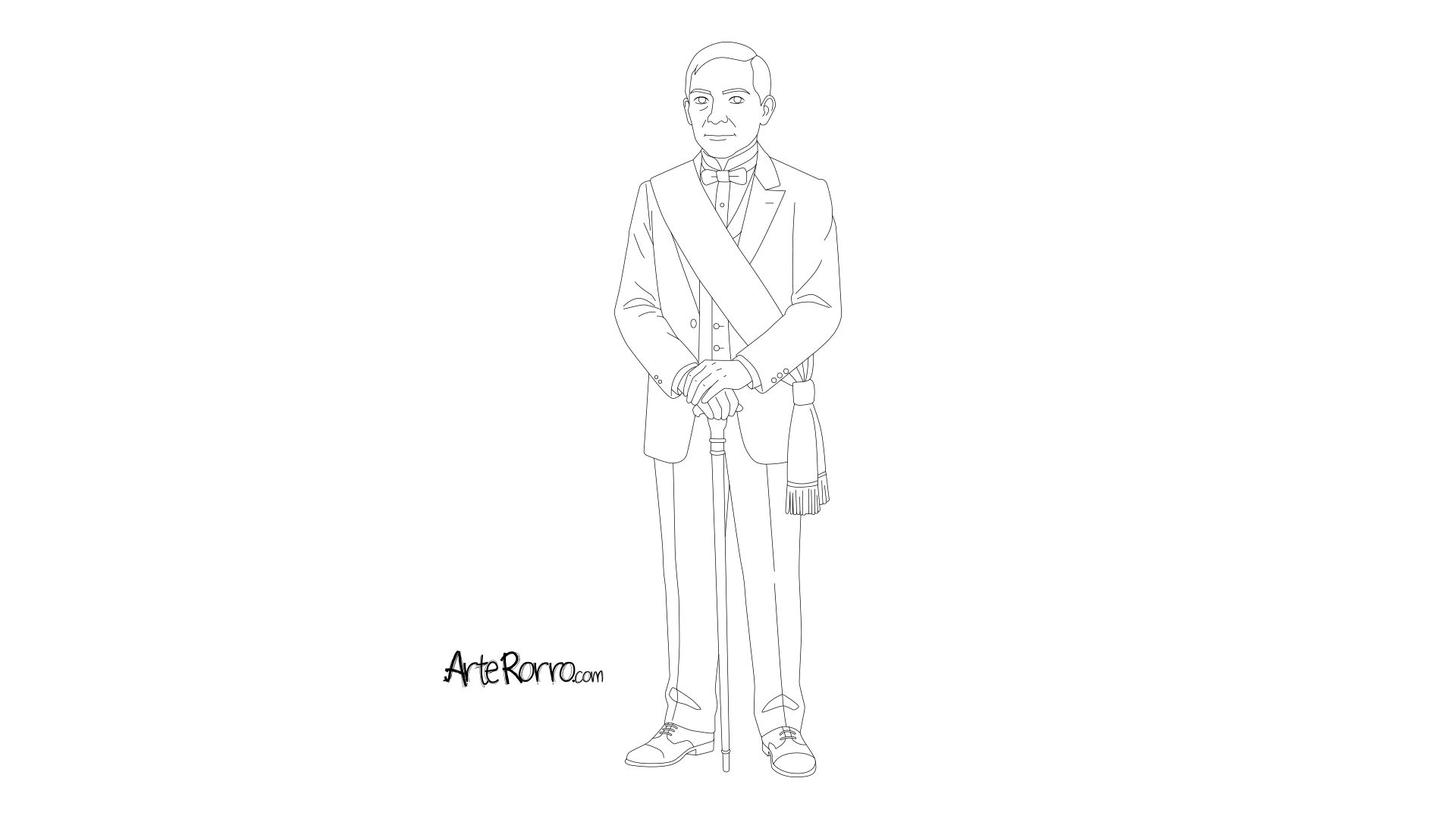 Dibujo de  Benito Juárez