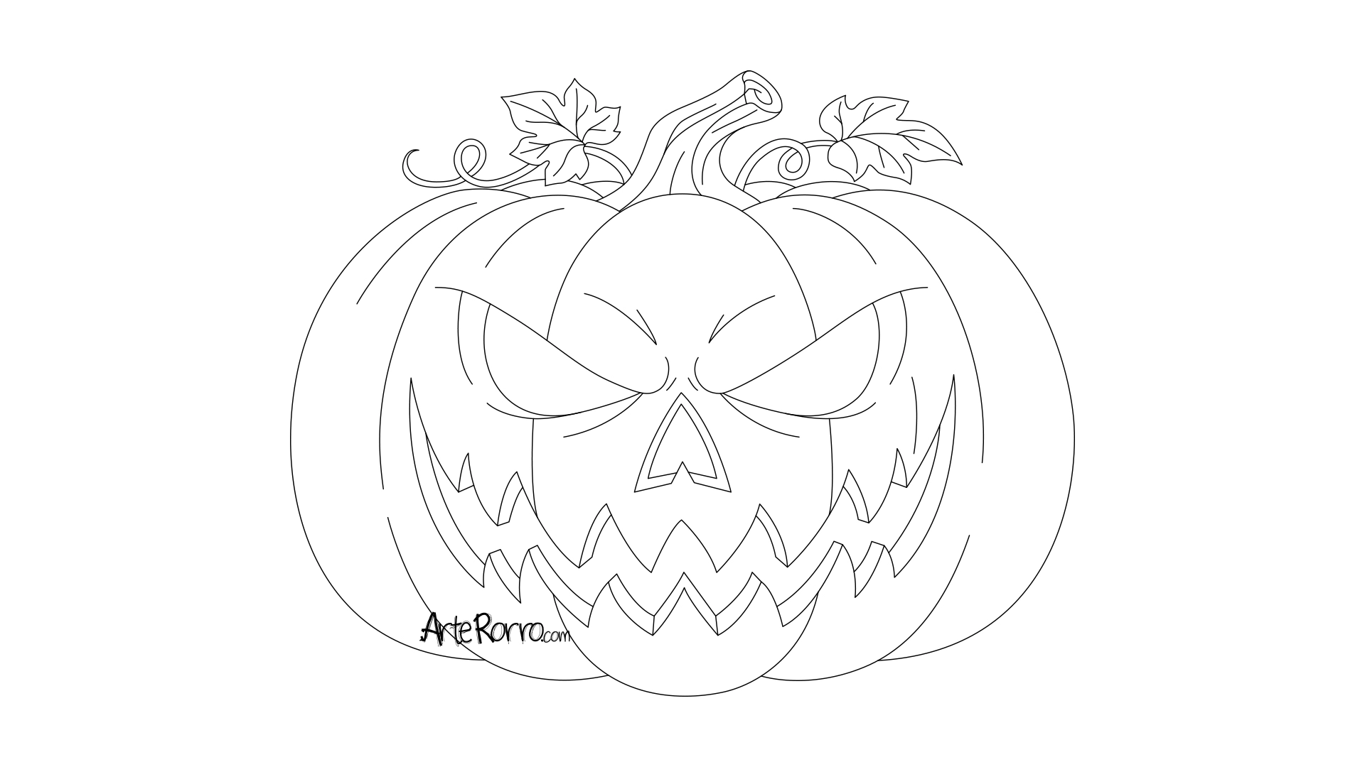 Dibujo de  Calabaza Malévola