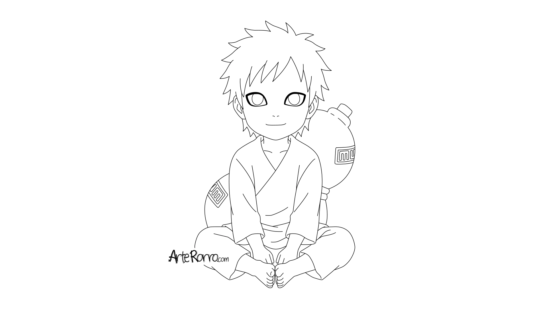 Dibujo de  Gaara del Desierto