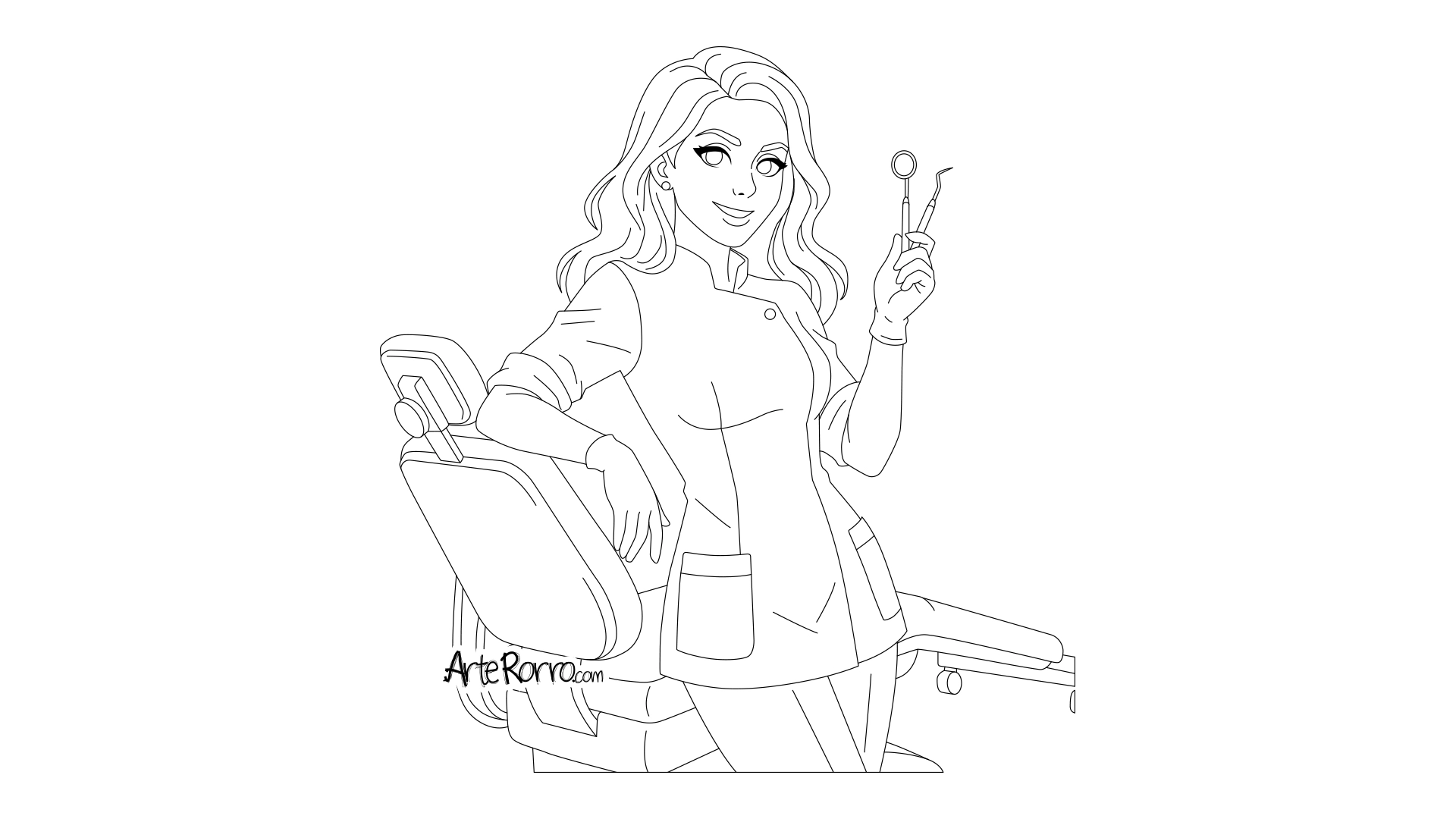 Dibujo de  Odontóloga