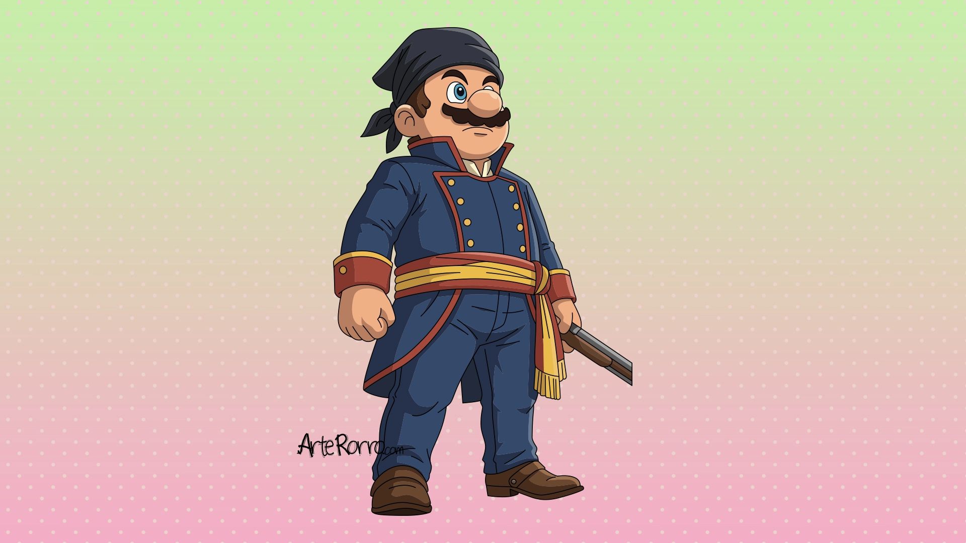 Mario Bros como José María Morelos y Pavón