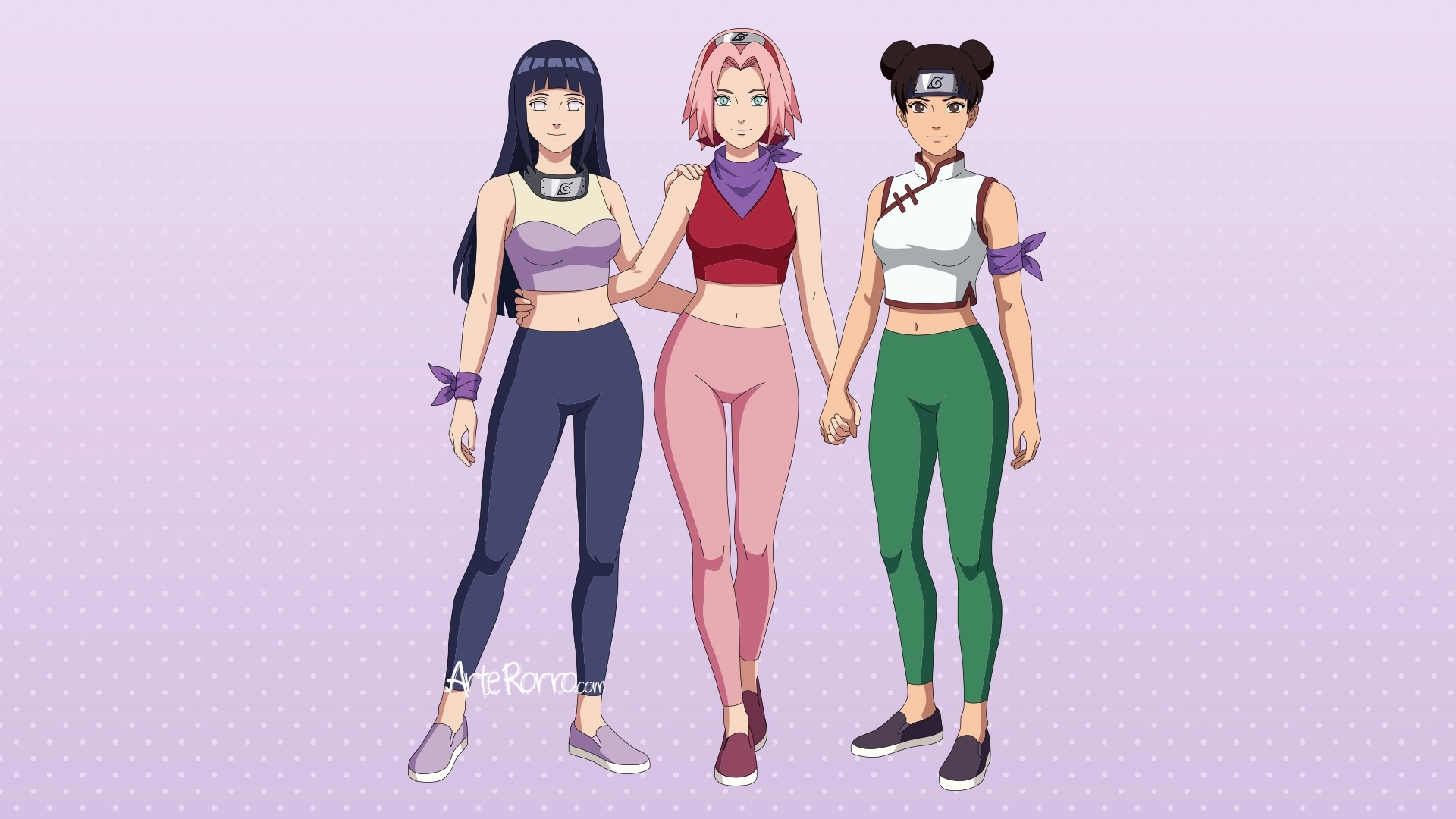Sakura, Hinata y Tenten