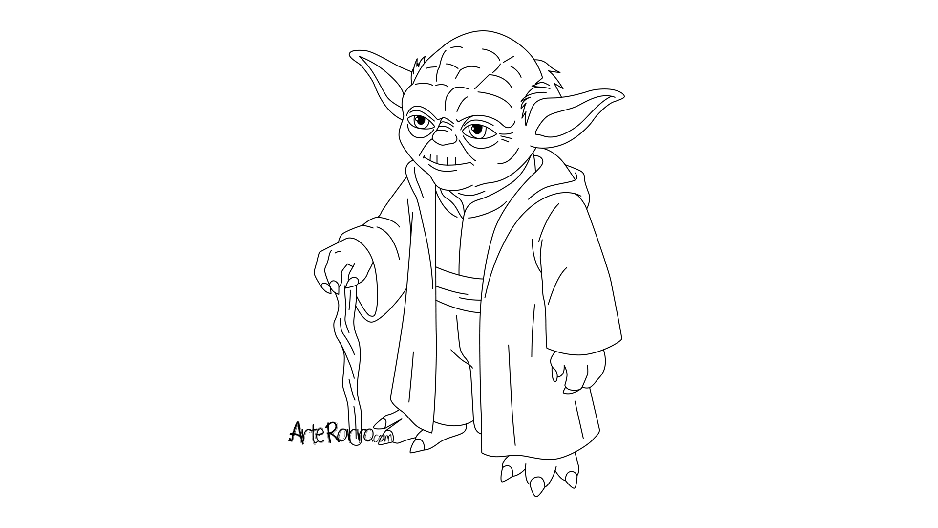 Dibujo de  Yoda