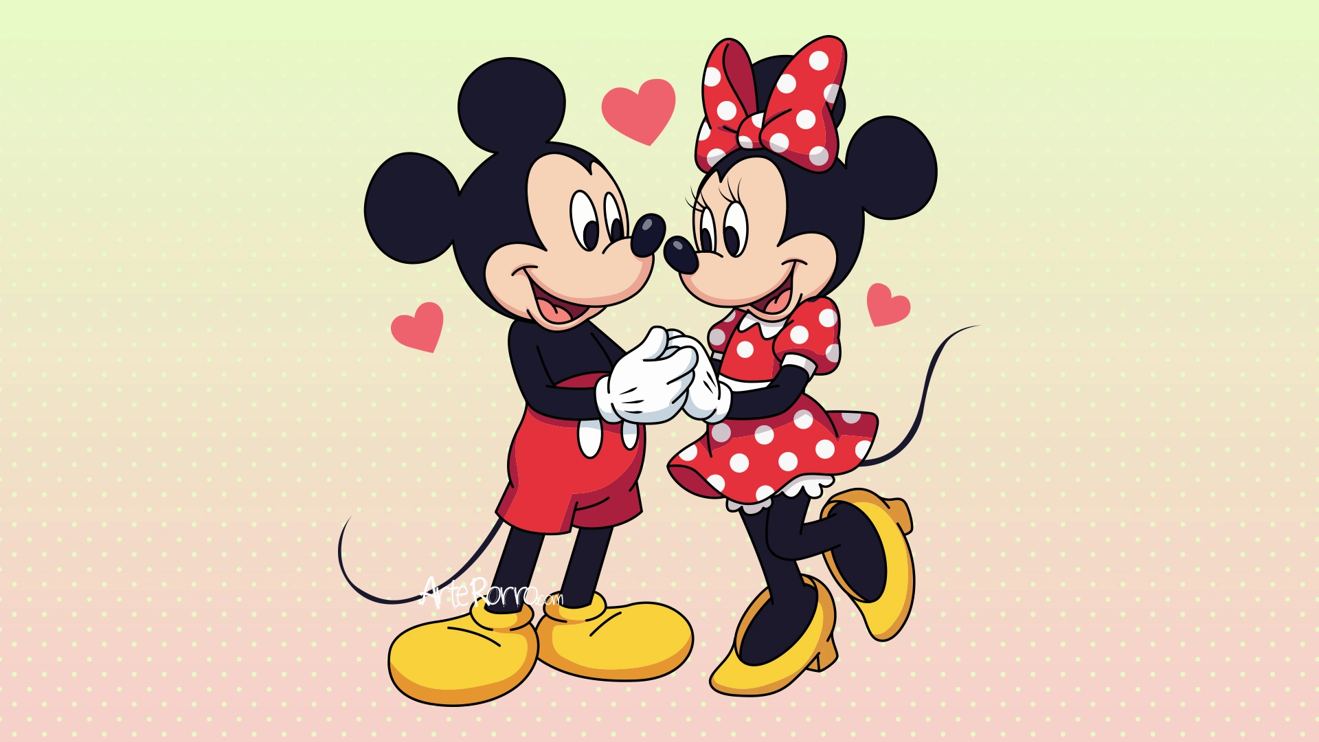 Mickey y Minnie Mouse