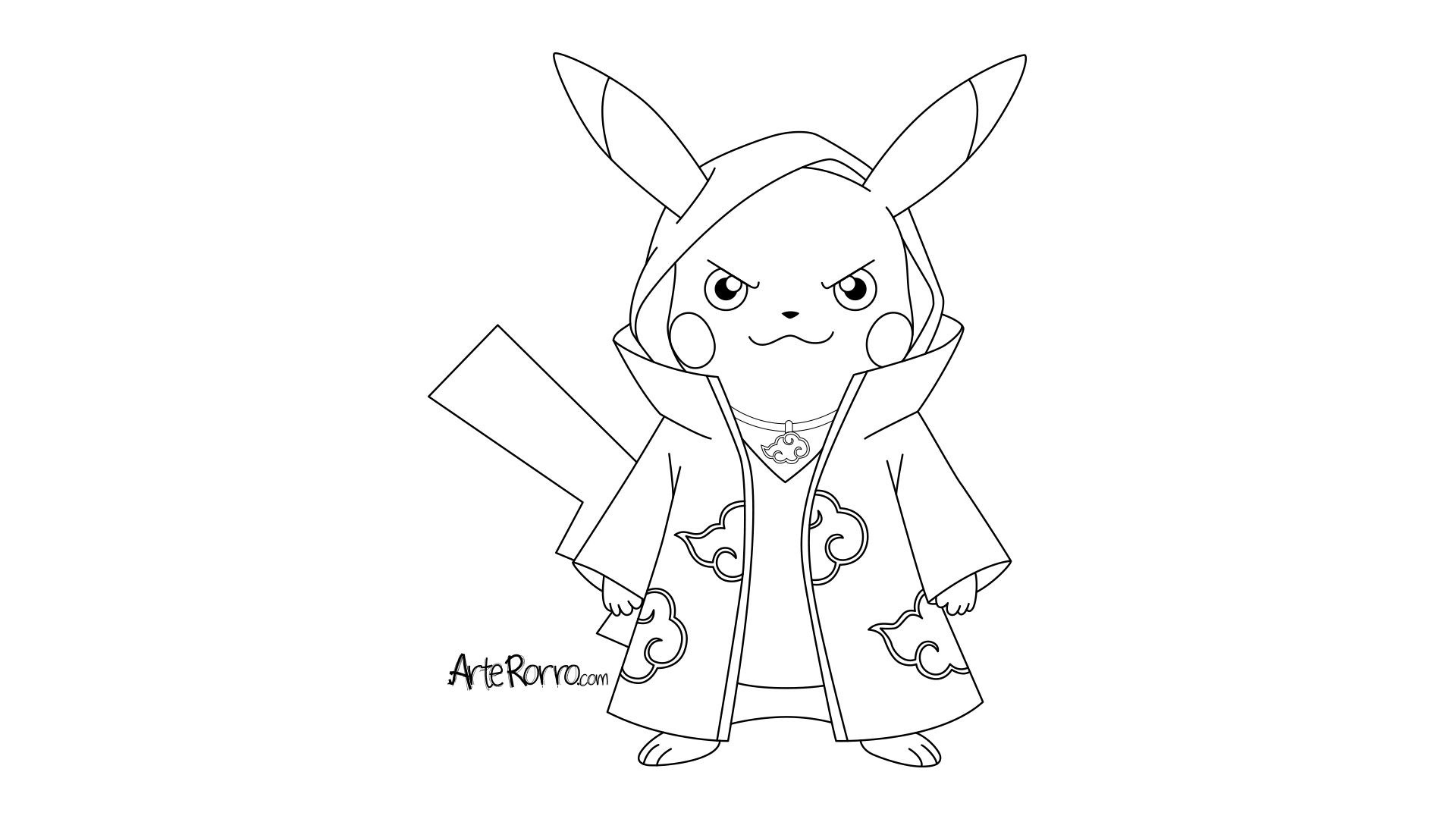 Dibujo de  Pikachu Akatsuki