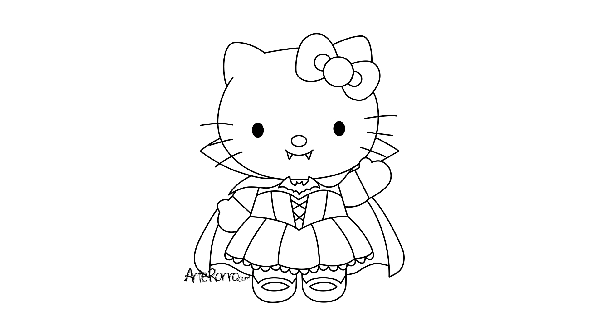 Dibujo de  Hello Kitty Vampiro