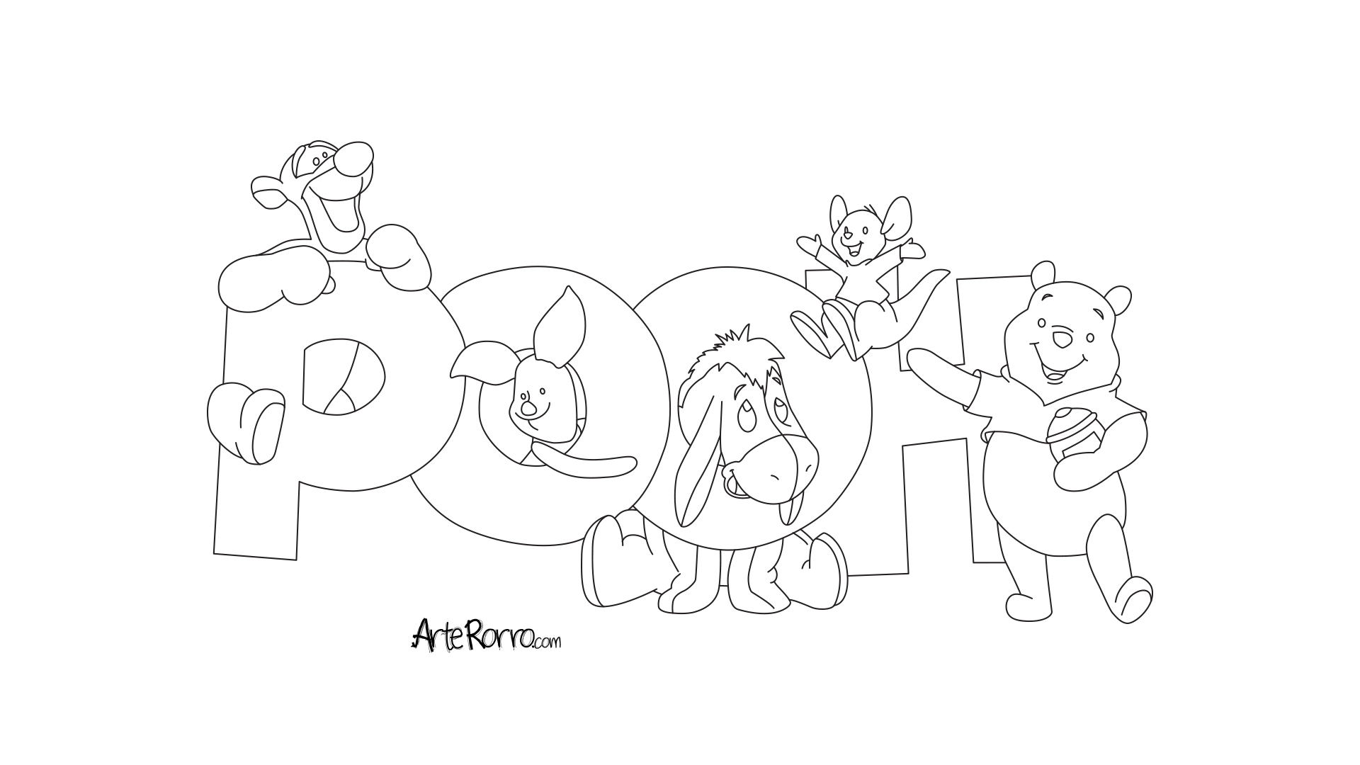 Dibujo de  Winnie Pooh y sus Amigos