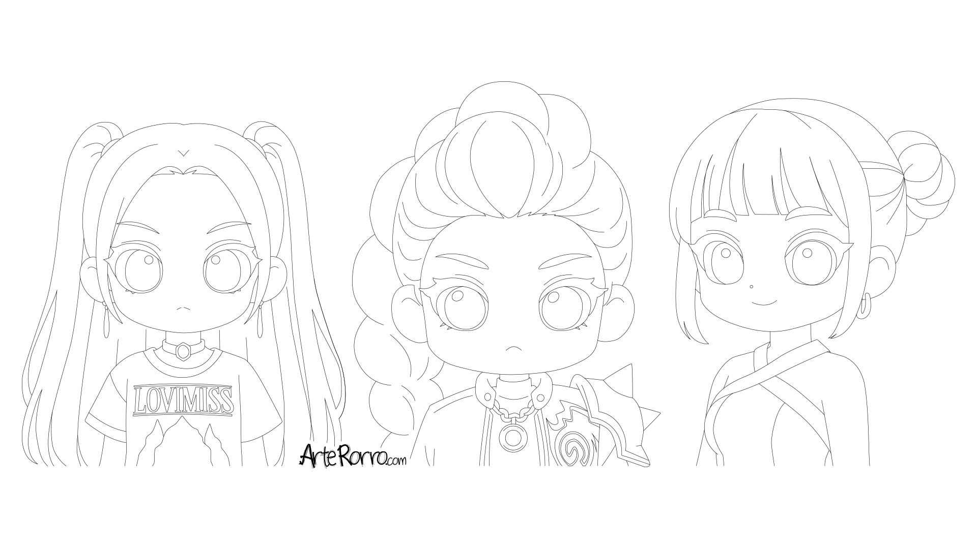 Dibujo de  Mira, Zoey y Rumi