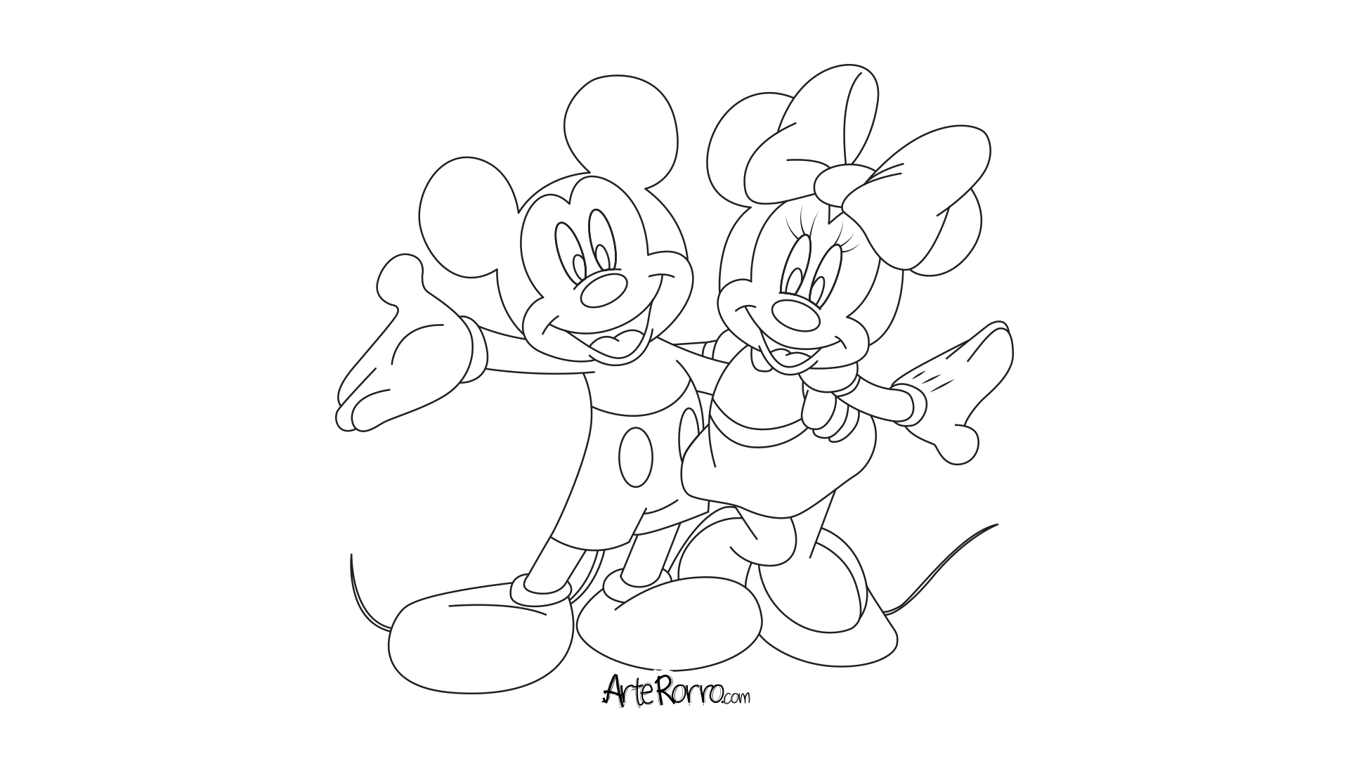 Mickey y Minnie Mouse · Arte Rorro