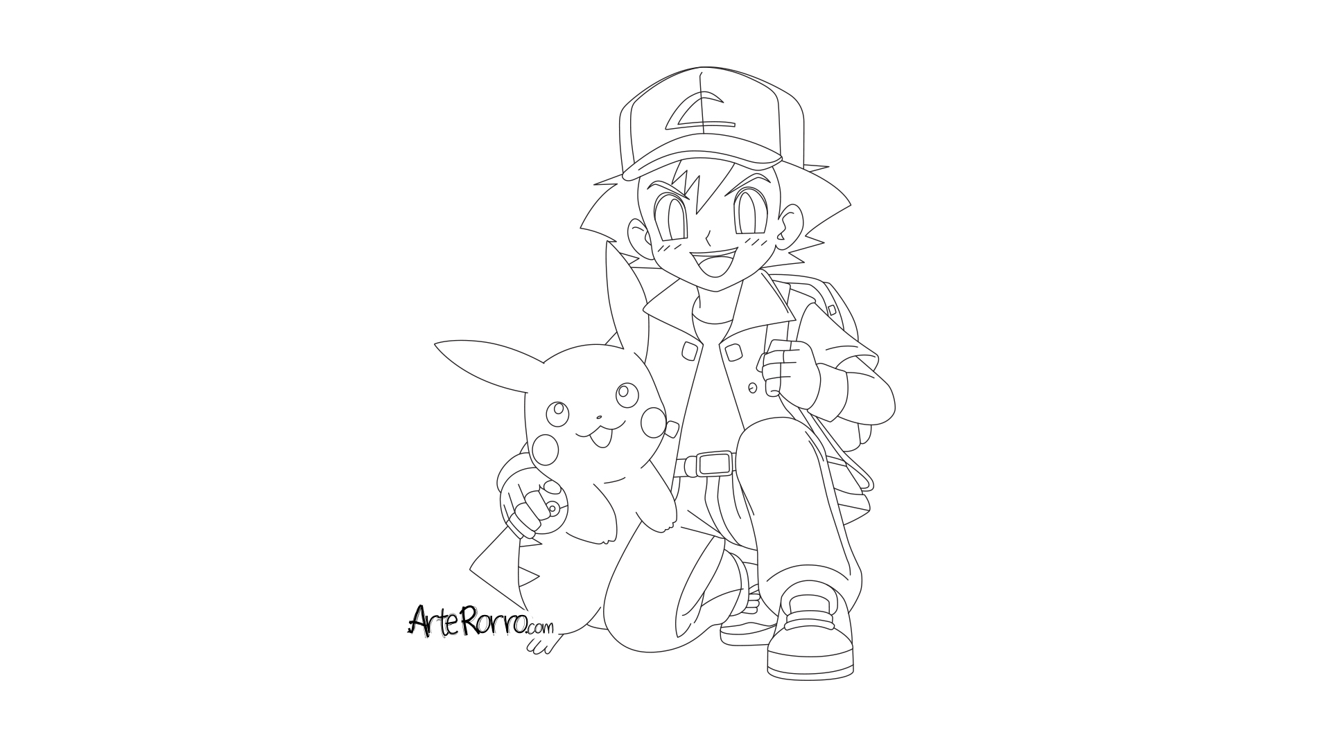 Pikachu y Ash