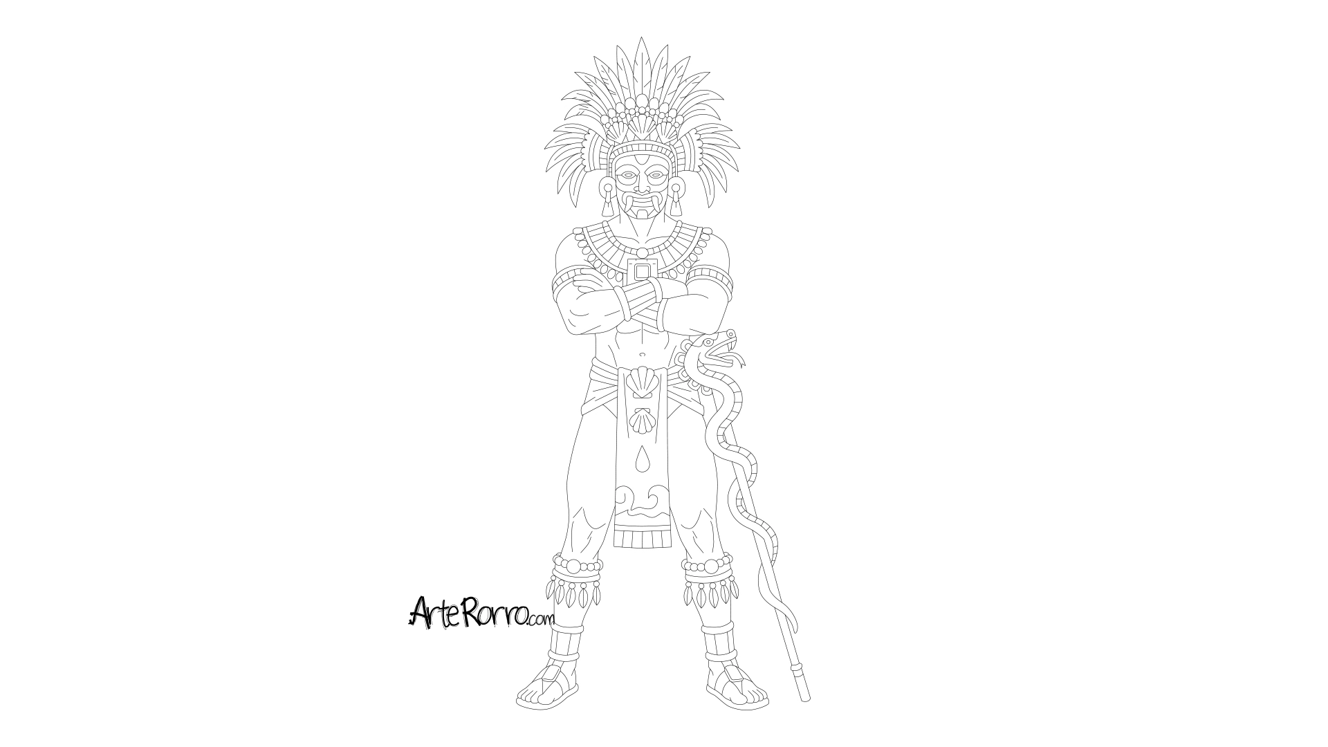 Dibujo de  Tláloc