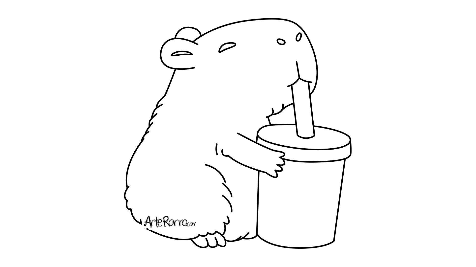 Dibujo de  Capibara