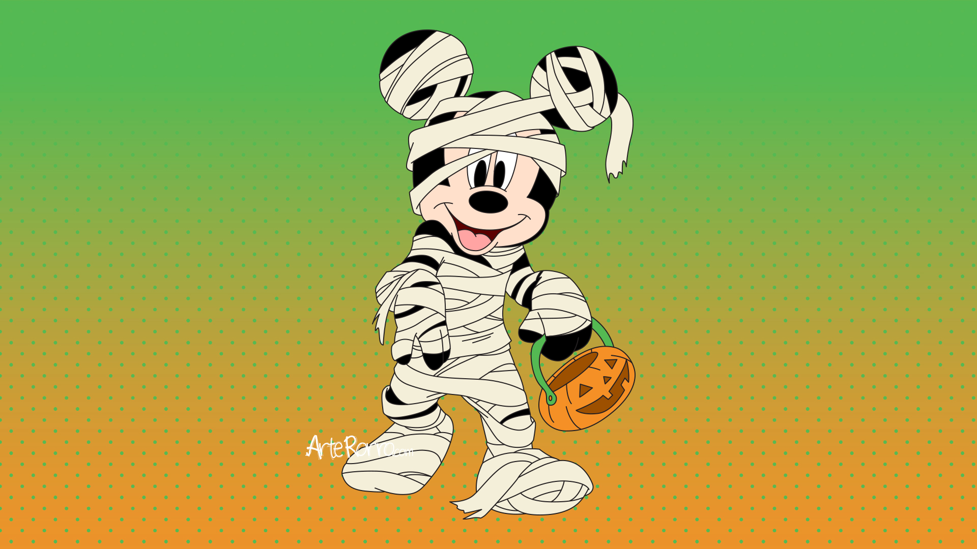 Mickey Mouse disfrazado de Momia