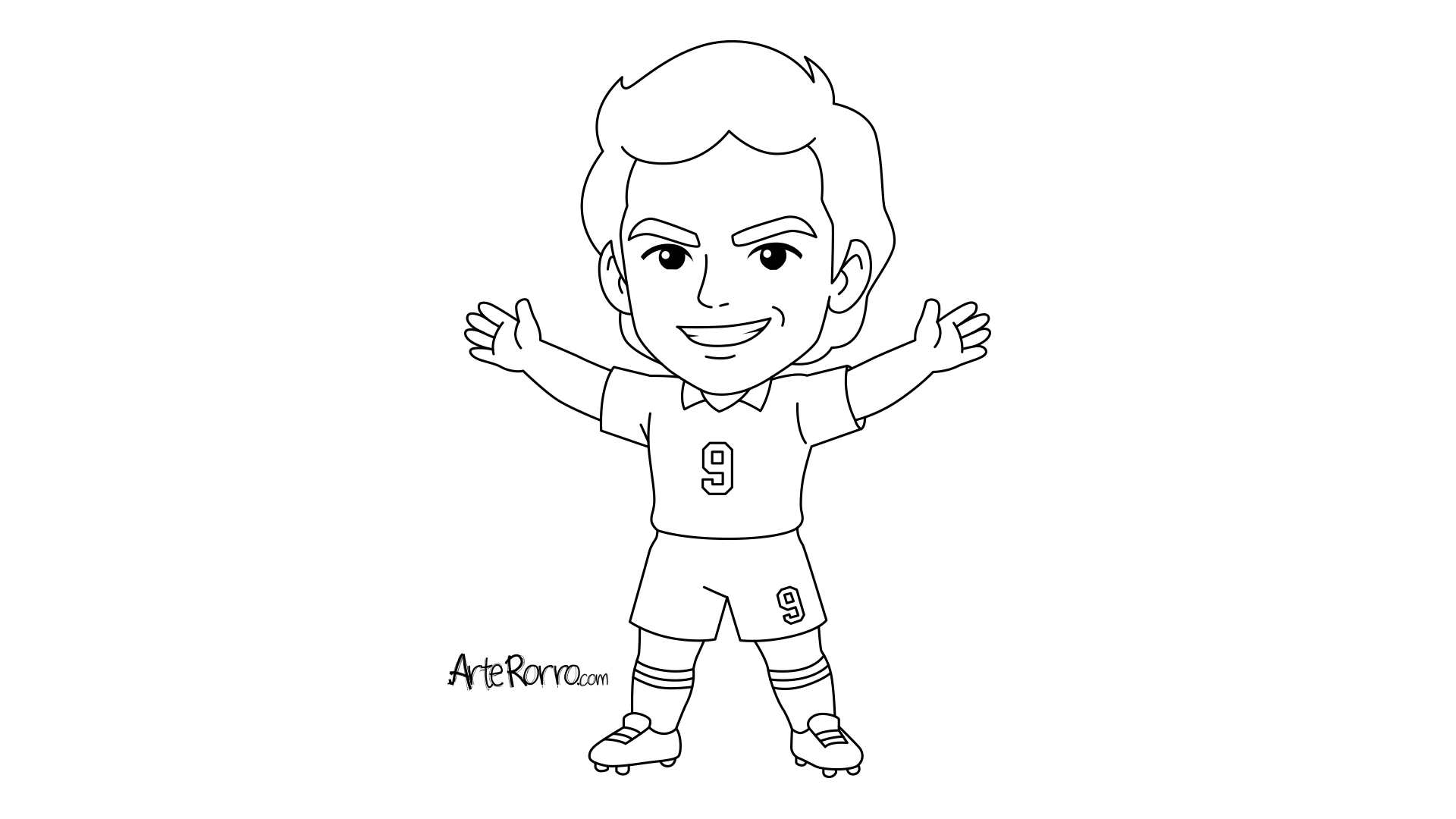 Dibujo de  Hugo Sánchez