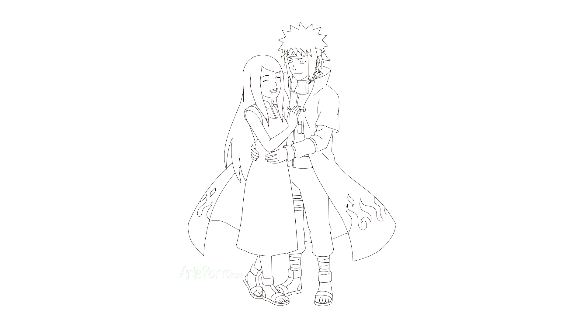 Dibujo de  Minato y Kushina