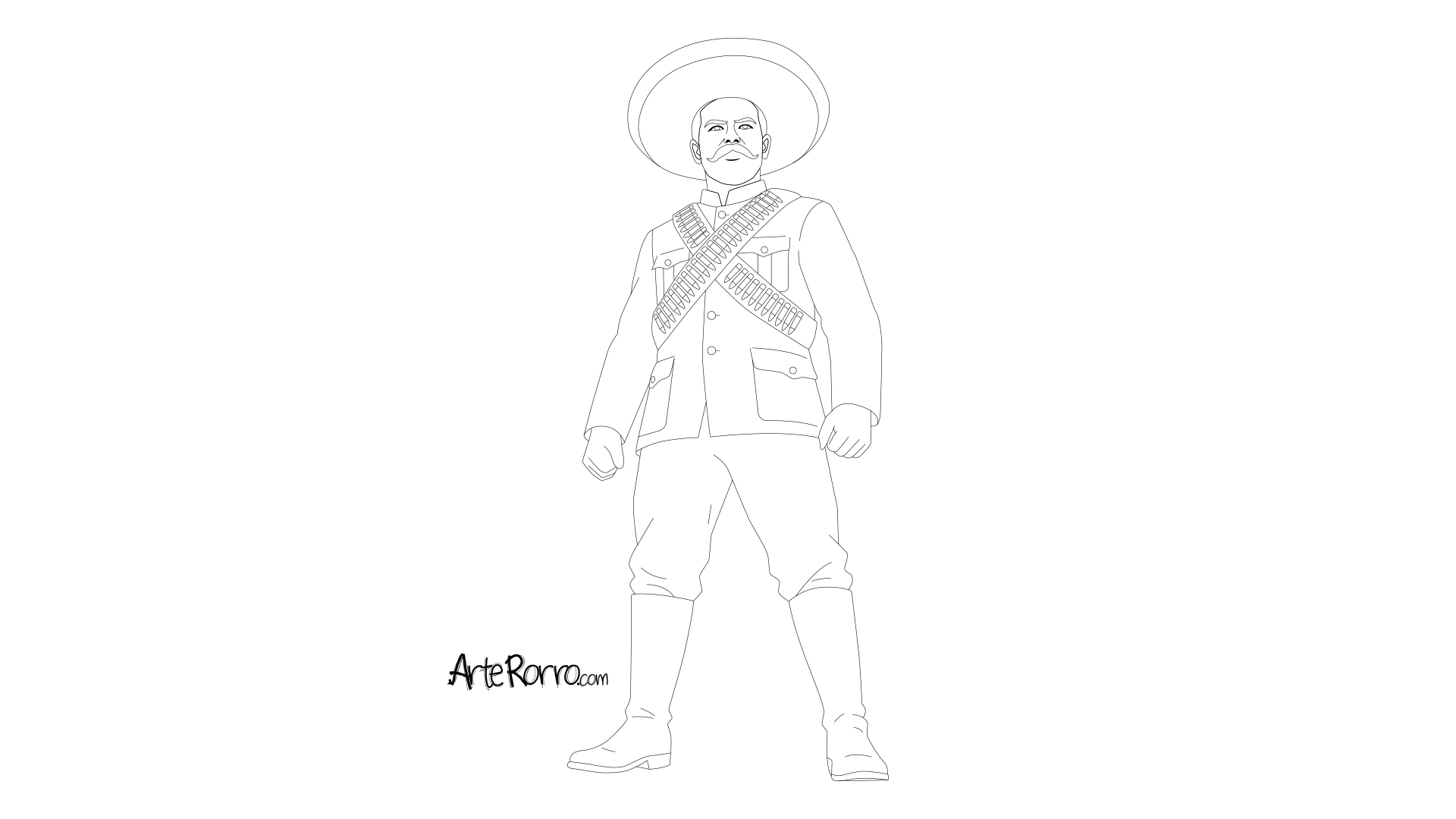 Dibujo de  Francisco Villa