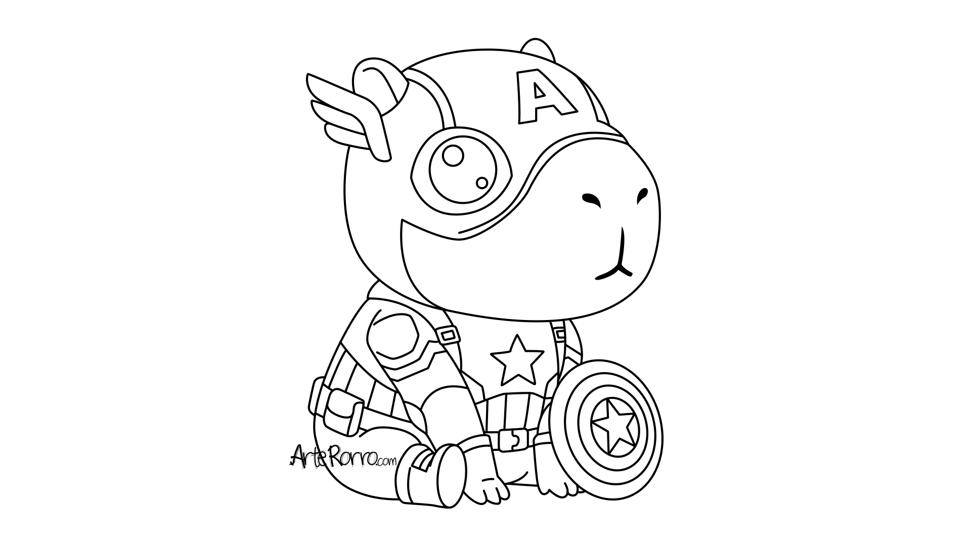  Capybara as Captain America