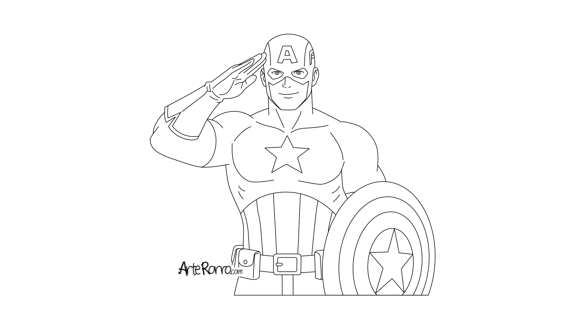 Dibujo de  Capitán América