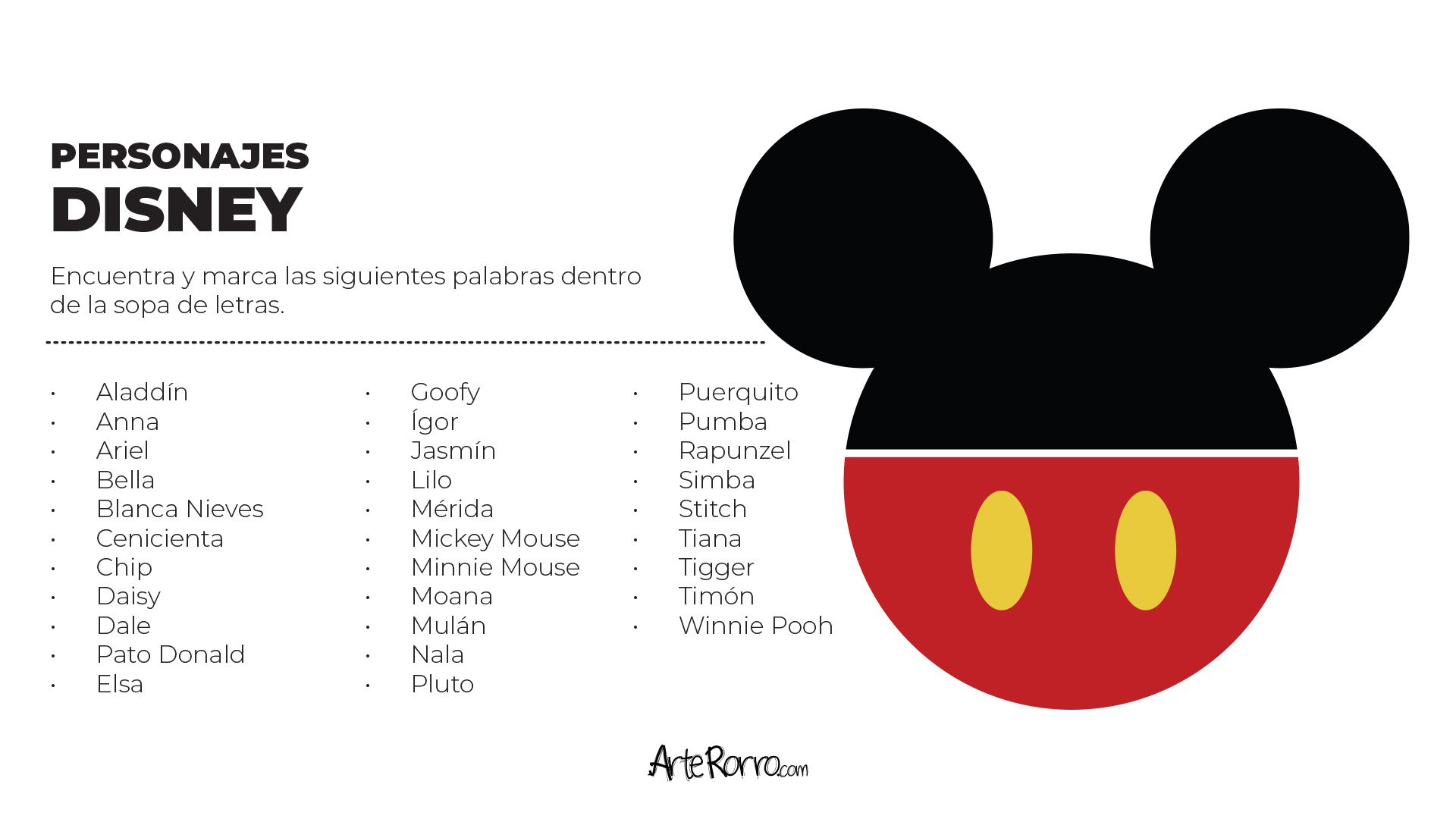 Personajes de Disney